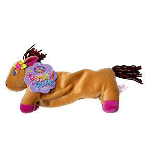 NWT VTG Lisa Frank Brown Horse Pencil Zippered Pouch Bag Stuffed Plush Y2K Retro